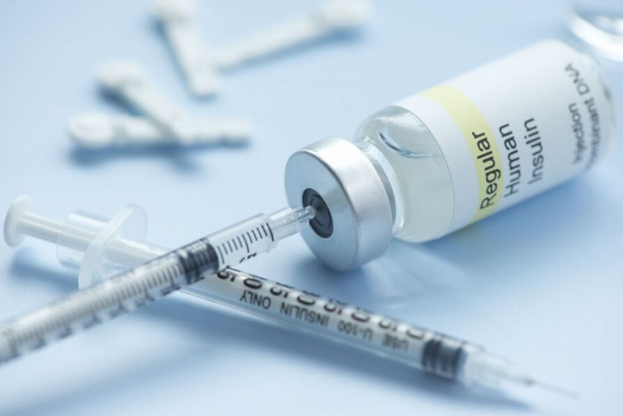 Un método común de administración de insulina son as xeringas. 